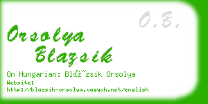 orsolya blazsik business card